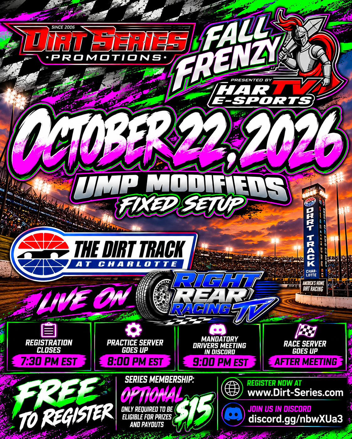 Fall Frenzy — 2026 Season — Race #2 Event Flyer